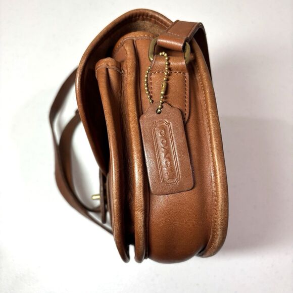 Vintage Coach Prairie 9954 Turnlock Crossbody Bag Brown Leather Satchel Brit 90s - Picture 12 of 16